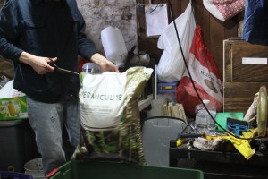 Then added vermiculite.